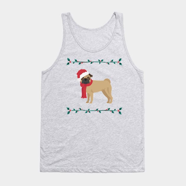 Christmas Pug Tank Top by AwkwardTurtle